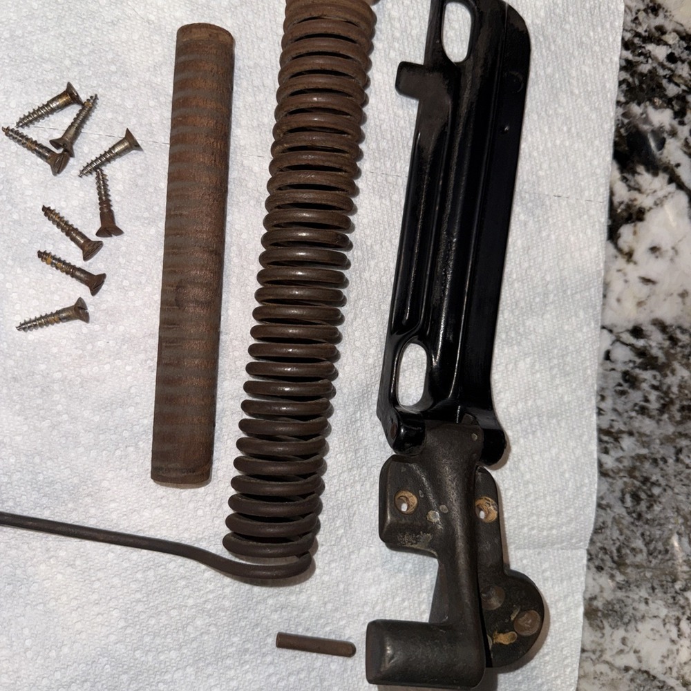 Vintage Singer Treadle Sewing Machine Cabinet Lift Spring Hinge Assembly Parts - Picture 3 of 4
